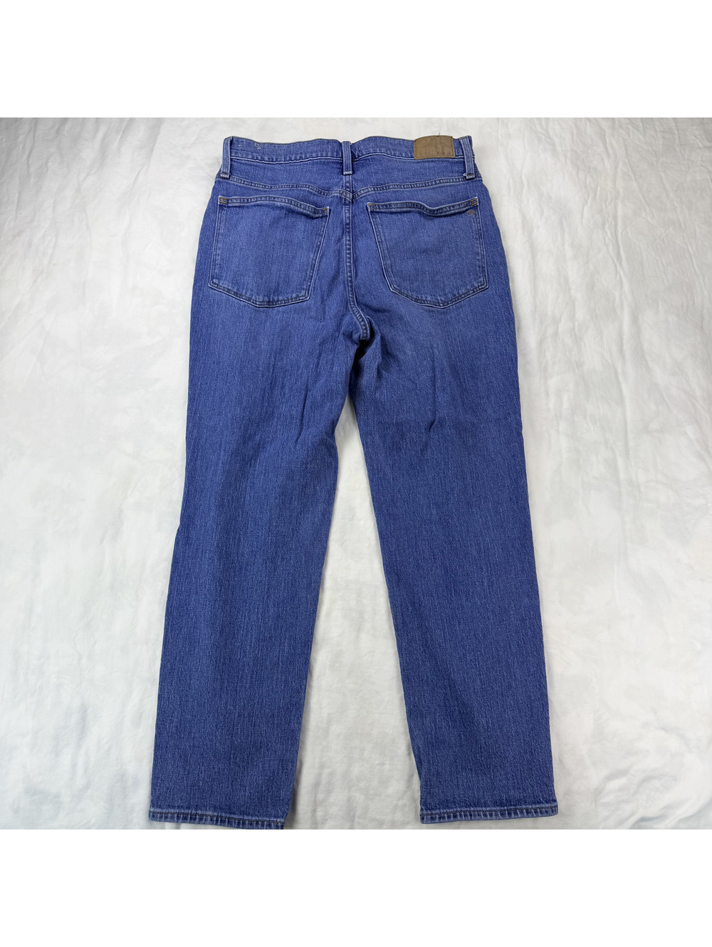 Madewell The Momjean Jeans Size 30 Blue High Rise Straight Leg Stretch Denim - Picture 3 of 15